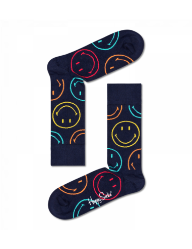 chaussettes longues jumbo smiley dot soc happy socks