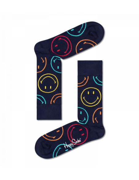 chaussettes longues jumbo smiley dot soc happy socks