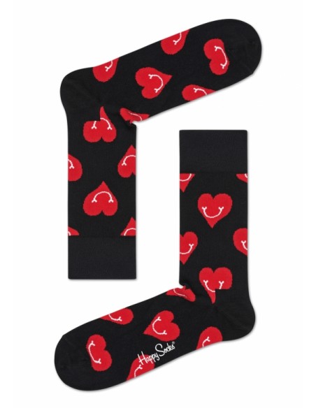 chaussettes longues smiley heart sock happy socks