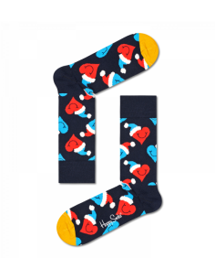 chaussettes longues santa love smiley so happy socks
