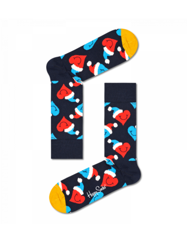 chaussettes longues santa love smiley so happy socks