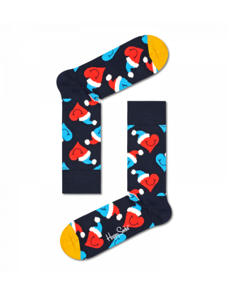 chaussettes longues santa love smiley so happy socks