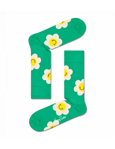 smiley daisy sock