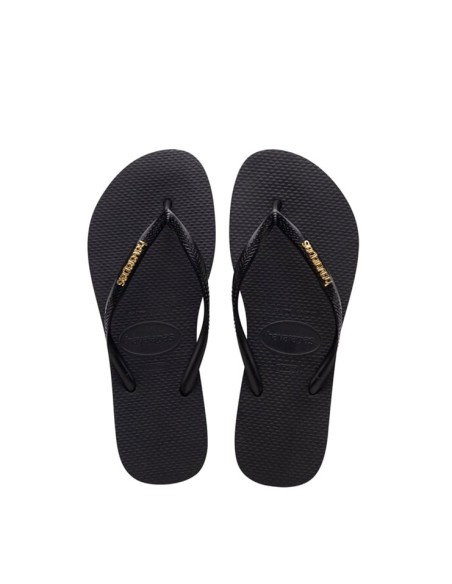 sandales nu-pieds slim logo metallic havaianas