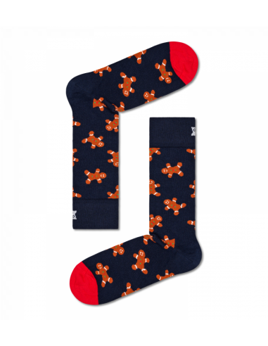 chaussettes longues gingerbread sock happy socks