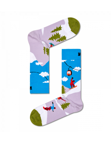 chaussettes longues snowboard sock happy socks