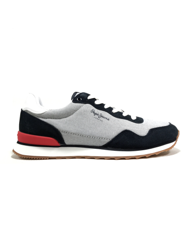 baskets sneakers cross 4 basic chambray pepe jeans