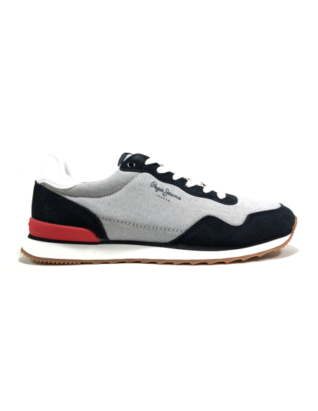 baskets sneakers cross 4 basic chambray pepe jeans