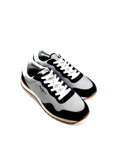 baskets sneakers cross 4 basic chambray pepe jeans