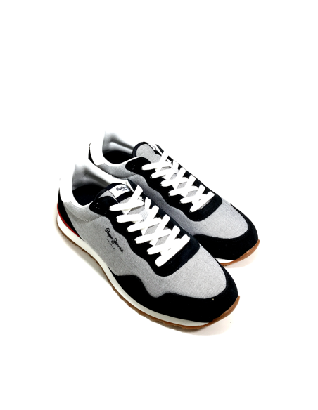 baskets sneakers cross 4 basic chambray pepe jeans