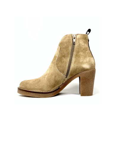 boots-bottines frain rose metal
