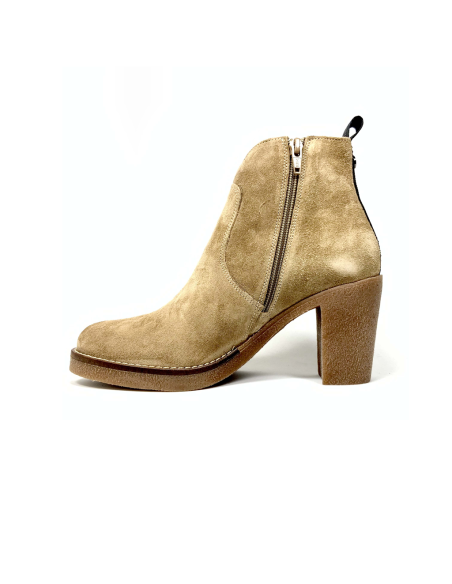 boots-bottines frain rose metal