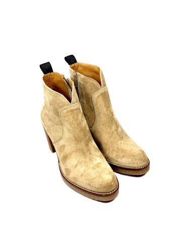 boots-bottines frain rose metal