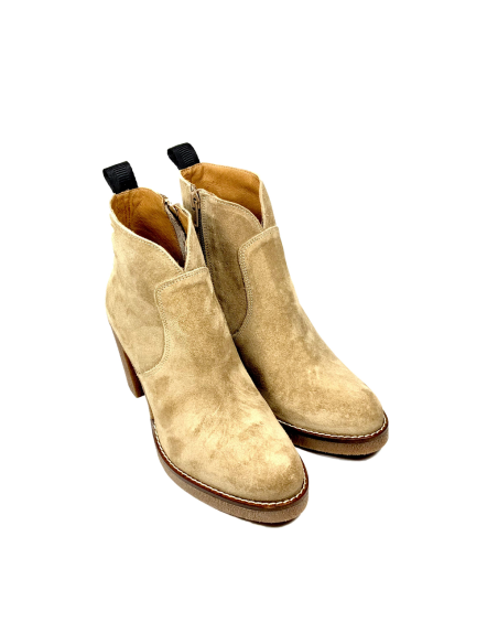 boots-bottines frain rose metal