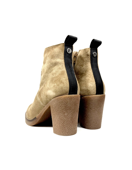 boots-bottines frain rose metal
