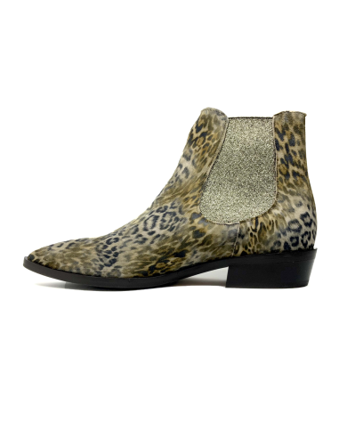 boots-bottines fraize rose metal