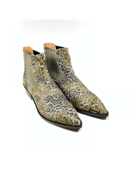 boots-bottines fraize rose metal