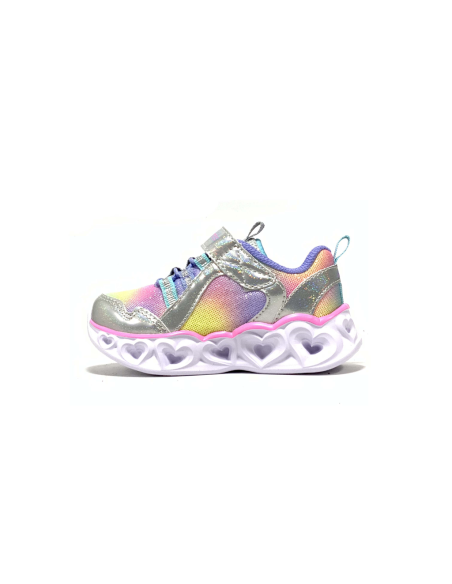 baskets sneakers heart light rainbow lux skechers