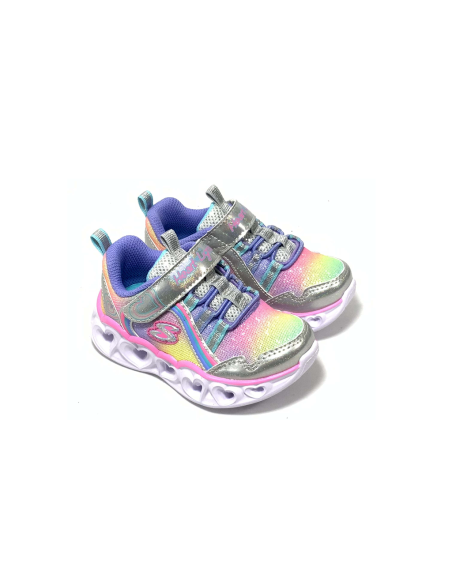 baskets sneakers heart light rainbow lux skechers