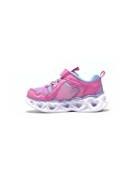 baskets sneakers heart light rainbow lux skechers