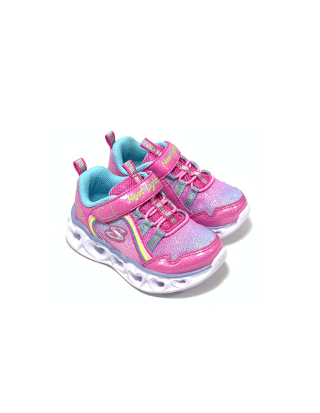 baskets sneakers heart light rainbow lux skechers