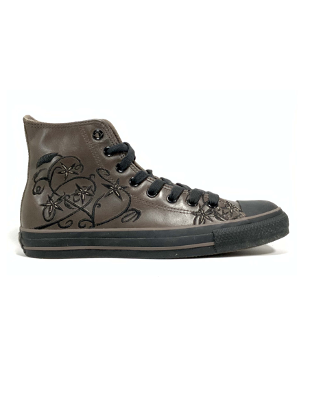 baskets sneakers tattoo flower hi converse