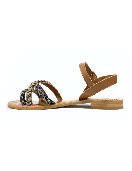sandales nu-pieds jivan couleur pourpre