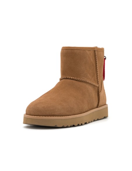 boots-bottines classic mini logo zip ugg