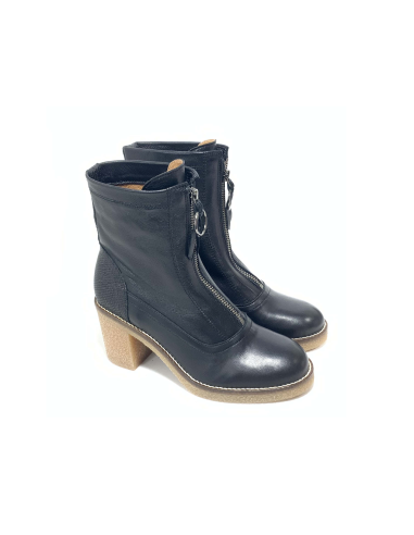 boots-bottines frans rose metal