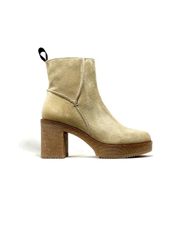 boots-bottines fresville rose metal
