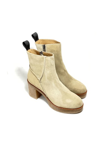 boots-bottines fresville rose metal