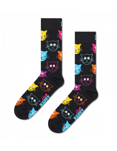 chaussettes longues cat sock happy socks