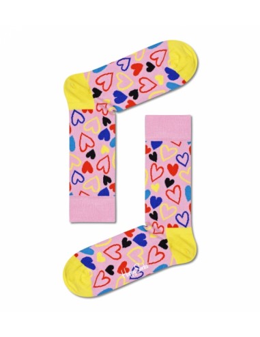 chaussettes longues i heart u sock happy socks