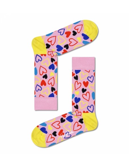 chaussettes longues i heart u sock happy socks