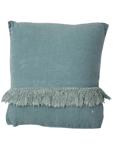 coussin frangé (35x35cm) (garniture incluse)